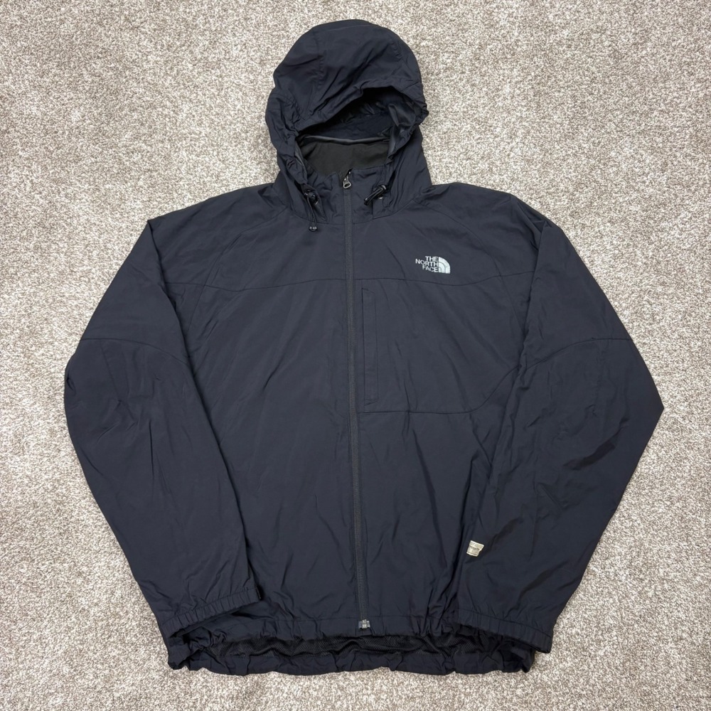 The North Face Alta Vista Hooded Rain Jacket Mens XL Hooded Packable Black